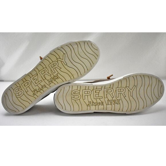 Sperry Top-Sider Pier View Taupe Canvas Slip On Sneakers - Women's Size 10 - Picture 5 of 7